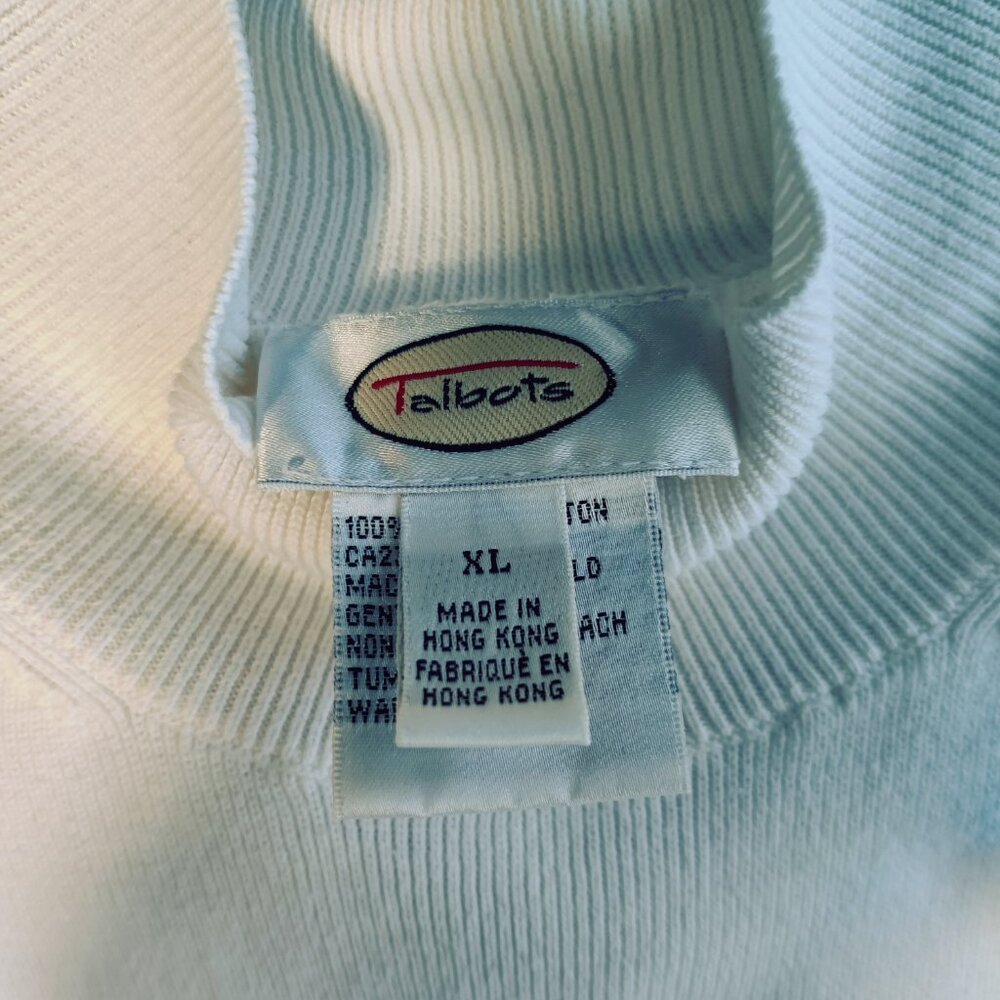 Talbots Soft Ribbed Mock Turtleneck 100% Cotton T… - image 6